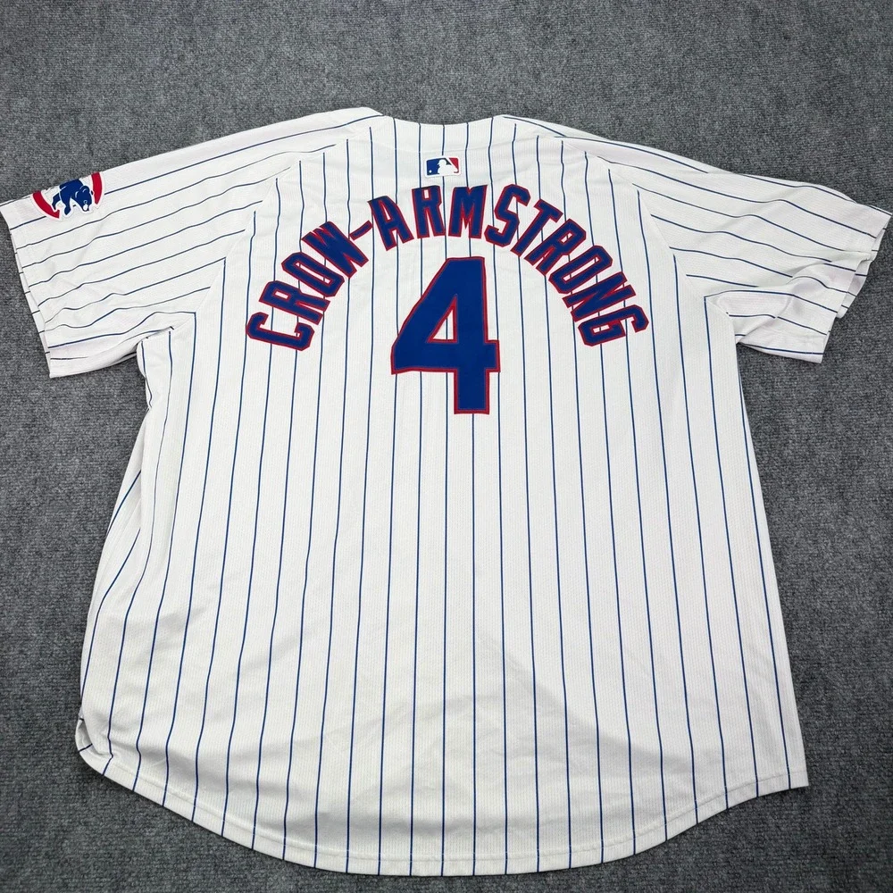 Nike Chicago Cubs Jersey XXL Pete Crow-Armstrong 4 MLB Baseball Motorola Patch